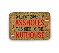 KOPUTE Jolliest Bunch of assholes this side of the nuthouse, Front Doormat Sublimation Design Download, Rug Designs, Doormat File,Indoor Doormat,Front Back Door Mat 40x60cm