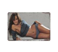 KOPUTE Metal Tin Signs - Sexy Girl Hot Model Big Butt in Bathtub Sign Poster for Home Bar Kitchen Coffee Man Cave Garage Wall Decor Art Tin Sign 8x12 Inch
