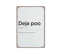KOPUTE Poo Definition,Digital Print,Bathroom Signs, Bathroom Decor,Toilet Wall Art, Washroom Decor,Bathroom Print, Retro Metal Poster Wall Art Kitchen Garden Farm Home Decoration, 30X40cm