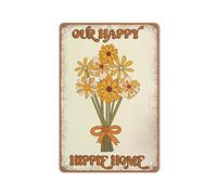 KOPUTE Retro 70s Home Decor, 60s Hippie Print, 70s Wall Art, 70s Decor, Retro Home Decor, Home Decor, Wall Decoration,tin Sign, Farmhouse Decoration, Gifts for Mom Dad, 14 x 20cm