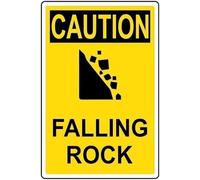 KOPUTE Retro Metal Tin Signs Caution Falling Rock Safety Sign For Home Bar Kitchen Coffee Man Cave Garage Wall Decor Art Tin Sign 12x16 Inch