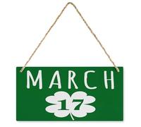 KOPUTE Rustic Farmhouse St Patricks Day Home Office Decor Irish Good Luck Gifts for Her Women March 17 Sign Farmhouse Wooden Plaque Decor Office Decor Sign Rustic Home Decoration 6X12 inch