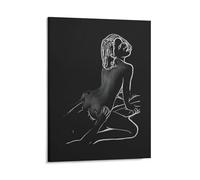 KOPUTE Sexy Female Couple Canvas Painting Abstract Sex Picture Body Art Poster Canvas Dining Room Decor, Bedroom Art, Wall Decor Living Room,Frameless 20x30inch
