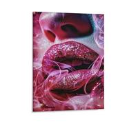 KOPUTE Sexy Woman Home Office Modern Canvas Decor - Motivational Wall Art Print - Pink Glitter Magic Poster Dining Room Decor, Bedroom Art, Wall Decor Living Room,Frameless 20x30inch