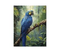 KOPUTE Strange Parrot,Animals Art Poster Canvas- Perfect for Wall Artrations, Dining Room Decor, Bedroom Art, Wall Decor Living Room, Wall Art, Frameless 12x16inch