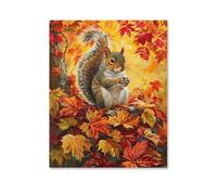KOPUTE Strange Squirrel,Animals Art Poster Canvas- Perfect for Wall Artrations, Dining Room Decor, Bedroom Art, Wall Decor Living Room, Wall Art, Frameless 8x10inch