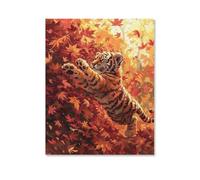 KOPUTE Strange Tiger Poster Canvas- Perfect for Wall Artrations, Dining Room Decor, Bedroom Art, Wall Decor Living Room, Wall Art, Frameless 12x16inch