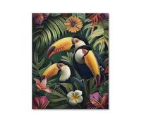 KOPUTE Strange Toucan Bird Poster Canvas- Perfect for Wall Artrations, Dining Room Decor, Bedroom Art, Wall Decor Living Room, Wall Art, Frameless 20x30inch