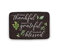KOPUTE Thankful Grateful Blessed Door Mat, Rubber Front Door Mat, Indoor Entryway Mat Decor Housewarming Gifts, Welcome Mat, Outdoor Mat, Home Doormat,Indoor Doormat,Front Back Door Mat 40x60cm