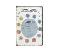 KOPUTE Things I can control poster, what I can and cannot control, Therapy office decor, Mental Health poster, Retro Metal Poster Wall Art Kitchen Garden Farm Home Decoration,tin sign 20X30cm