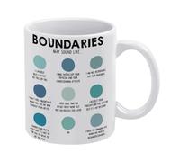 KOPUTE Turquoise 11oz Ceramic Mental Health Mug, Psychology Art, Novelty Printed Mug, 325ml Capacity