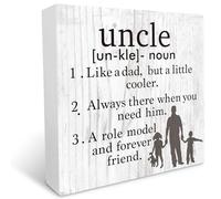 KOPUTE Uncle Definition Gift Box Sign, Wood Plaque Table Art Sign, Uncle Gift, Unique Gift Idea for Uncle, Uncle Gifts from Niece, Uncle Gift from Nephew, 5 x 5 Inches