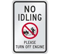 KOPUTE Vintage Metal Tin Sign Please Turn Off Engine with No Idling Very Suitable For Home Bar Kitchen Coffee Man Cave Garage Wall Decor Art Tin Sign 5.5x8 Inch