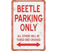 KOPUTE Wall Decor Beetle Parking ONLY Vintage Look Metal Sign Room Novelty Wine Cellar Farm Tin Signs Home Bar Kitchen Coffee Man Cave Garage Wall Decor Art Tin Sign 12x16 Inch