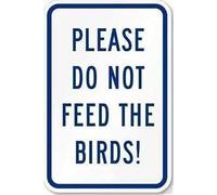 KOPUTE Warning Plaque Metal Tin Please Do Not Feed The Birds!Home Bar Kitchen Coffee Man Cave Garage Wall Decor Art Tin Sign 12x16 Inch