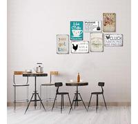 KOPUTE Warning Sign,Pool Rules Sign,Pool Safety Sign Pool Rules Metal Sign Funny Pool Hot Tub Conversation Sign Home Bar Kitchen Coffee Man Cave Garage Wall Decor Art Tin Sign 8x12 Inch