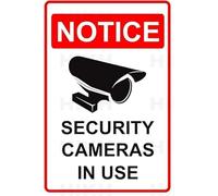 KOPUTE Warning Signs Notice Security Cameras in Use Camera Surveillance Property Safety Alert Caution Home Bar Kitchen Coffee Man Cave Garage Wall Decor Art Tin Sign 12x16 Inch