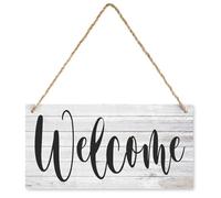 KOPUTE Welcome Wooden Plaque,Farmhouse Wooden Plaque Decor Office Decor Sign Rustic Home Decoration 5X10 inch