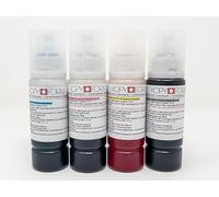Kopyform Food ink for Epson printers 4 x 70 ml set (black, yellow, magenta, cyan), CISS systems and EcoTank printers from the Epson brand; with adapter for easy filling (KOLE070)