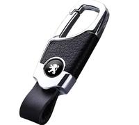 KOQAWSE Car Keychain for Peugeot 3008 GT Line 2019-2021 2020, Auto Key Ring Pendant Car Chain Ring Clip Personalized Keychain Rings Car Accessories Family,Silver