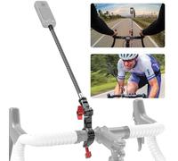 KOQEIEY Bike Motorcycle Handlebar Mount for Insta360 X5, DJI Osmo 360, Third-Person Bike Handlebar Selfie Stick Mount with Ratchet Interface for Insta360 X5 X4, GoPro, Perfect for Shooting Bike Video