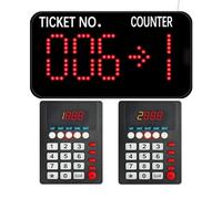 KOQICALL Now Serving Number System with LED Display English Voice Announcement, 3-Digit Counter Call Machine for DMV, Post Office, Pharmacy, Clinic, Retail Store, Service Window & Reception Desk
