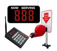 KOQICALL Take a Number System with Ticket Dispenser 3 Digit Number Ticket Roll for Medical Clinic Restaurant Hospital Bank Queue Call for Haunted House (1 Keypad 1 Display 1 Ticket)