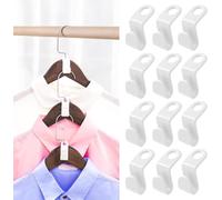 Koqit Pack of 60 Clothes Hangers Connecting Hooks, 2024 Space Saving Hangers for Closet Organiser and Storage, Hanger Hooks, Clothes Hanger Clips, Plastic Hangers