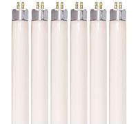 KOR (Pack of 6) F8T5/WW - T5 Fluorescent 3000K Warm White - 8 Watt - 12" Super Long Life Light Bulbs