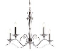 kora 5 lights ceiling pendant light in chrome
