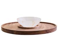 Kora Acacia Marble Chip And Dip Plate Interiors by Premier White One Size