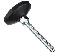 Kora Adjustable Feet M6 x 50 / Maximum Load Up to 100 kg (AEP 38) - Black, Industrial Furniture Legs - 4 Pieces, M6 x 100 mm, Suitable for Indoor Tables, Desks, or Workbenches