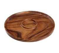 Kora Chip N Dip Plate, Acacia Wood
