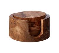 Premier Housewares Kora Round Coasters With Holder - Set of 4