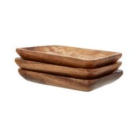 Kora Set Of Three Serving Trays Premier Housewares Natural One Size