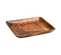 Kora Solid Acacia Serving Tray Organic Curved Edge Wood Platter Antipasti Tray
