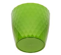 KORAD Cristal Indoor Flower Pot Covers without Drainage Holes. Round, Plastic Plant Pots Container for all Houseplants. 9 Modern Colours and 7 Sizes (30 cm - 11.8 inches, Green)