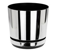 KORAD Mirror Indoor Plant Pots with Drainage Holes and Matching Saucer, Round, Modern and Decorative Flowerpot for All Houseplants, 6 sizes, 25 colours (12 cm)