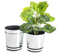 KORAD Set of 3 Plant Pots Mirror Effect 21 cm Decorative Planters in Size 21 cm for Flowers, Herbs, Plant Compositions OSL 21/116 x3