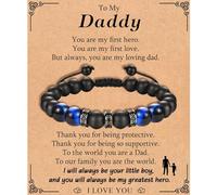 KORAS Gifts for Daddy from Son, Daddy Bracelet Adjustable Beads Bracelet