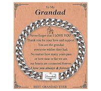 KORAS Grandad Gifts, Cuban Chain Bracelet for Grandad