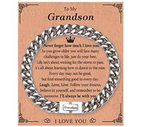 KORAS Grandson Gifts, Cuban Chain Bracelet for Men Boys