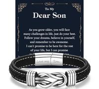 KORAS Son Gifts, Leather Bracelet for Men Boys