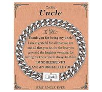 KORAS Uncle Gifts, Cuban Chain Bracelet for Uncle from Niece Nephew