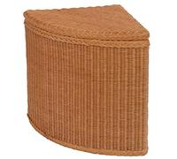 korb.outlet Large Laundry Basket Corner / Laundry Chest Made of Real Rattan Corner Laundry Basket Corner Laundry Hamper (Terracotta)