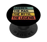 Korben The Man The Myth The Legend Funny Personalized Quote PopSockets Swappable PopGrip