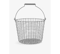 Korbo Korbo Classic Woven Metal Storage Bucket 24cm Silver