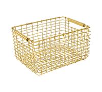 KORBO Rectangular 15 storage basket brass