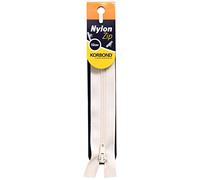 KORBOND 12cm Cream Nylon Zip - Closed Ended Zip - 12cm/4.7inches - Ideal for Sewing, Tailoring, Crafting Cushions or Garments