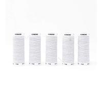 Korbond 20 m Shirring Elastic, White-Pack of 5